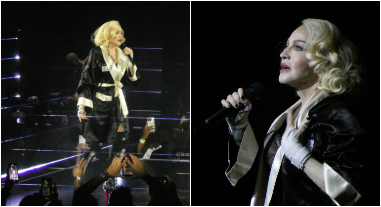Madonna também voltou a 2008, na turnê Sticky and Sweet, quando transformou o palco em um ringue de box durante a apresentação da música Die Another Day. Desta vez, a diva escolheu usar um roupão de boxeador para cantar a canção Erotica, faixa que dá título ao seu quinto álbum de estúdio, lançado em 1992
