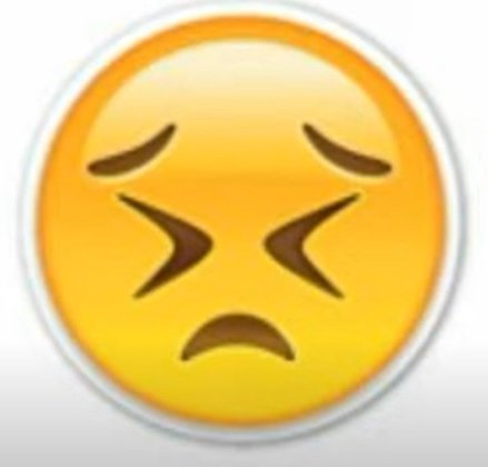 Verdadeiro significado do emoji da foto: Não quero nem ver...