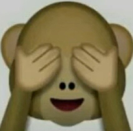 Verdadeiro significado do emoji da foto: Vou esconder meu rosto de vergonha