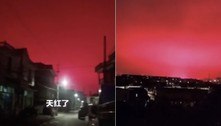 'Vermelhou'! Céu escarlate sobre cidade chinesa provoca pânico na população