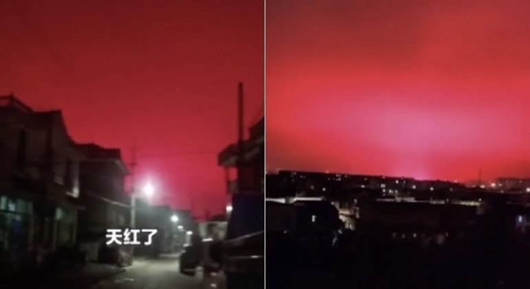 asomadetodosafetos.com - Moradores de cidade chinesa entram em pânico com céu vermelho: "Comecei a estocar suprimentos"