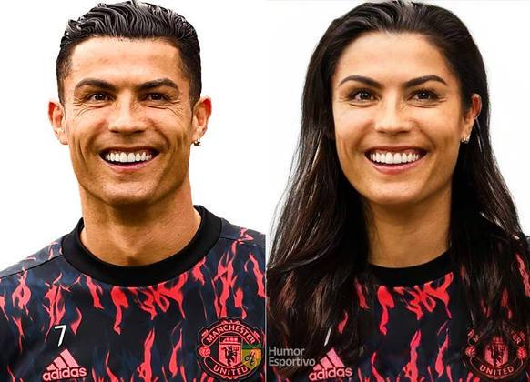 Versão feminina dos jogadores de futebol: Cristiano Ronaldo.