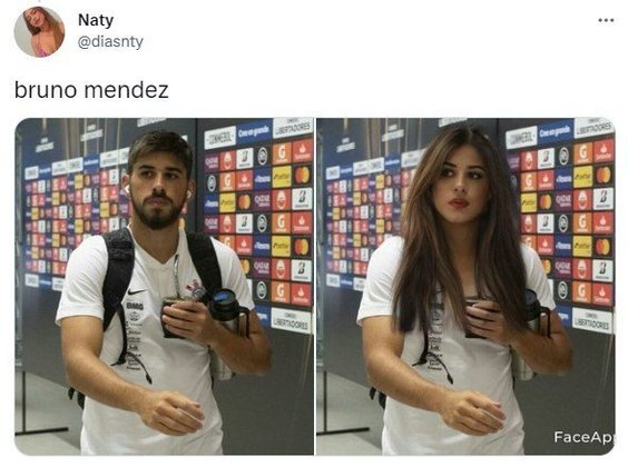 Versão feminina dos jogadores do Corinthians: Bruno Mendez
