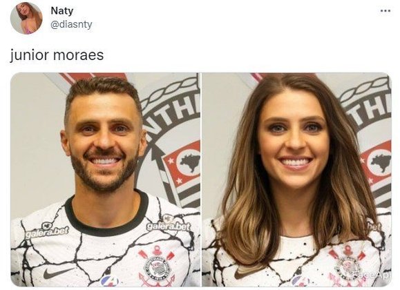 Versão feminina dos jogadores do Corinthians: Júnior Moraes