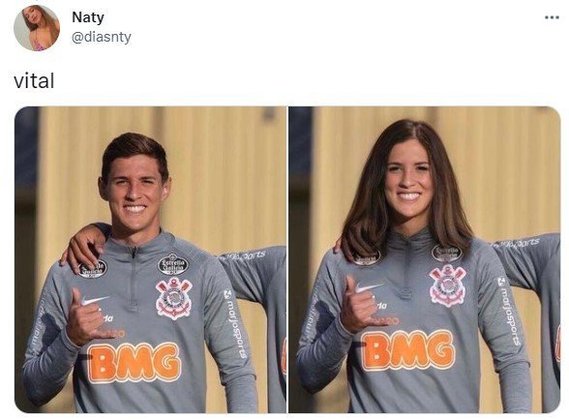 Versão feminina dos jogadores do Corinthians: Mateus Vital