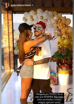 Gabriela fez post com agradecimento ao ex