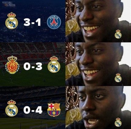 Vexame do Real Madrid diante do Barcelona rendeu zoeiras nas redes sociais.