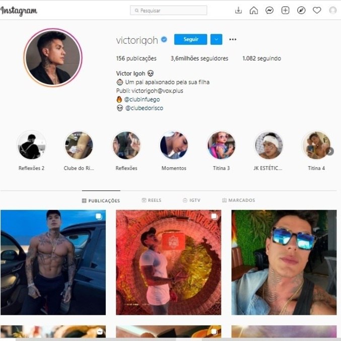 Victor deletou do Instagram as fotos em que aparecia com Sthe 
