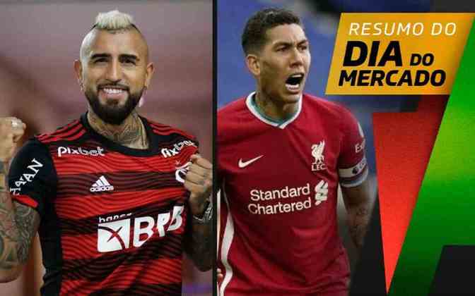 Vidal anuncia que deixará o Flamengo, Firmino na mira do futebol Árabe... tudo isso e muito mais você confere no resumo do Dia do Mercado desta segunda-feira (12)! 