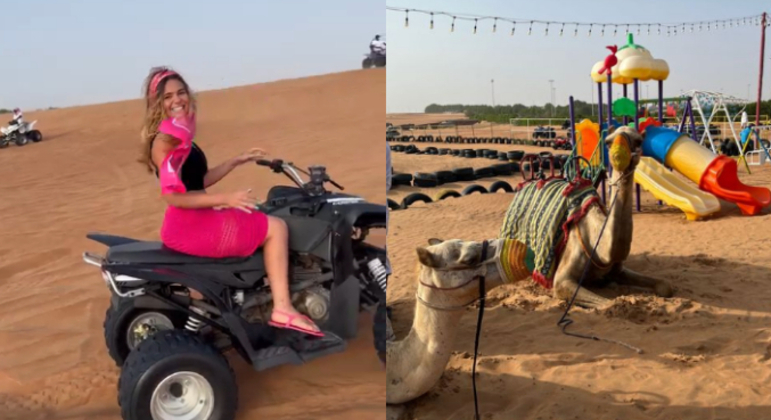 Em seguida, Viih apareceu em um carro a caminho do deserto. 