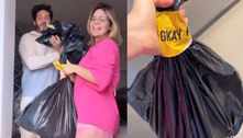 Funcionária de Viih Tube joga fora convites da Farofa da Gkay achando que eram sacos de lixo 