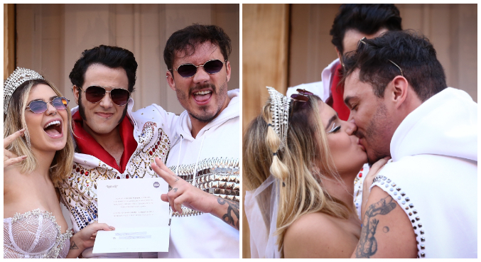 Viih Tube e Eliezer se casaram em cerimônia feita por Elvis Presley