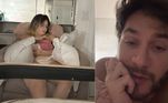 Eliezer filma Viih Tube amamentando na primeira noite com a filha em casa