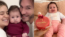 Viih Tube celebra 4 meses da filha, Lua, e web reage: 'Cada dia mais parecida com o pai' 