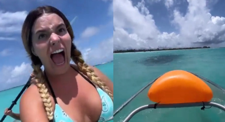 Viih Tube fica presa no mar das Maldivas