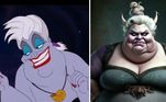 ÚrsulaA bruxa do mar ganhou mangas e um coque ao se tornar 'real'. A construção da personagem, no entanto, recebeu comentários negativos. Alguns usuários disseram que a vilã aparenta estar suja e que a atriz que a interpretará nos cinemas, Rachel McCarthy, 'parece bem diferente' dela