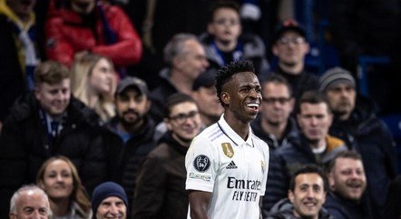 Vinícius Jr. em ação pelo Real Madrid

