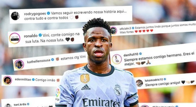 Vinícius Jr. recebeu apoio do mundo todo. A Espanha precisa da renovação do seu contrato