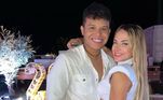 Tierry e Gabi Martins passaram a virada juntinhos em uma festa em Mangaratiba, no Rio de Janeiro