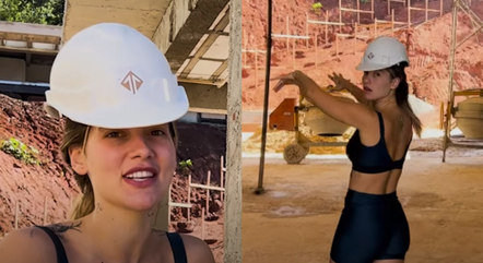 Virginia usa capacete de obra e mostra detalhes da nova mansão
