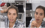 Virginia contou que viajou sem a companhia do marido, Zé Felipe, porque o cantor teve um problema com o visto dos Estados Unidos. Ela disse ter ficado 