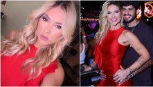 Virginia Fonseca usa vestido curtinho e vermelhão em show do RBD e se exalta em foto