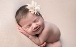 Na primeira semana de vida, Maria Alice fez o primeiro ensaio fotográfico. Virginia compartilhou as fotos newborn da filha nas redes sociais 