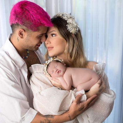 Maria Alice é a primeira filha do casal. O bebê nasceu no dia 30 de maio, em Goiás