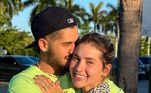 Zé Felipe chegou a Miami no dia 29 de março. Virginia usou as redes sociais para celebrar a união da família. 'O meu amor chegou', postou a estrela