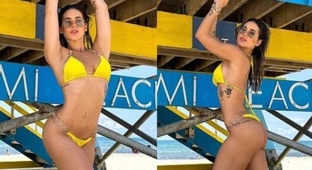 Virginia Fonseca em praia de Miami
