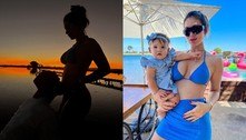Cantor Zé Felipe beija barriguinha de grávida de Virginia Fonseca em foto romântica 