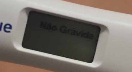 Teste de gravidez feito por Virginia 
