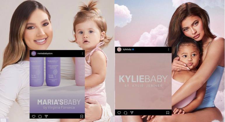 Virginia Fonseca lançou marca para bebês, assim como Kylie Jenner