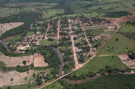 Vista aérea de Araguainha, em Mato Grosso