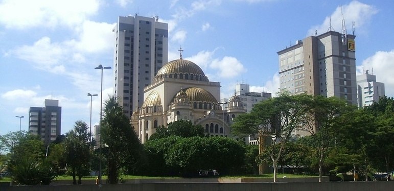 Vista do bairro do Paraíso a partir da Catedral Metropolitana Ortodoxa 
