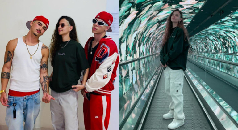O street wear também é a marca registrada da influenciadora Vit Sagaz. Ela só usa looks larguinhos e faz sucesso com o estilo nas redes sociais, ao lado dos amigos que também são ligados nas tendências dos momentos