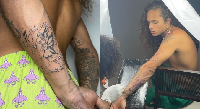 Nova tatuagem de Vitão gerou comentários dos fãs na web