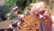 "Estou no meio da lama, não se vê nada", diz moradora de Petrópolis 