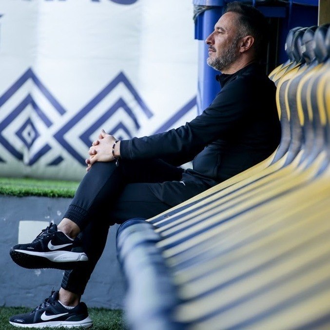 Técnico corintiano Vítor Pereira no jogo com o Fluminense no Maracanã
