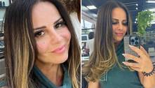 Viviane Araújo muda visual e faz mechas no cabelo para arrasar na virada do ano: 'Amo cabelão'