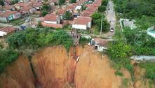 Policial cai em voçoroca que ameaça engolir cidade no Maranhão