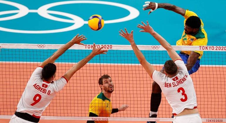 Brasil Vence Tunisia Na Estreia Do Volei Masculino Em Toquio Esportes R7 Olimpiadas