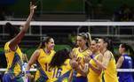 A seleção feminina ficou nas quartas de final nas Olimpíadas do Rio 2016