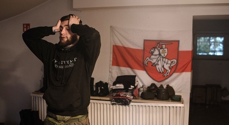 Pavel Kukhta é um belarusso que diz que lutará na Ucrânia pela liberdade em seu país