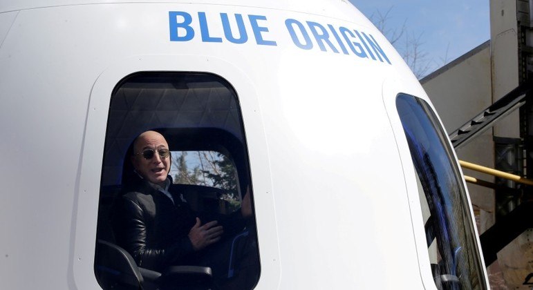 Cápsula da Blue Origin que será lançada ao espaço na próxima semana