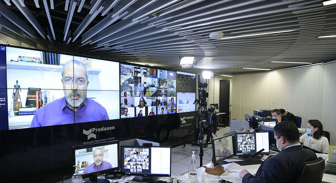 Sessão virtual do plenário do Senado, que votou a chamada Lei Aldir Blanc