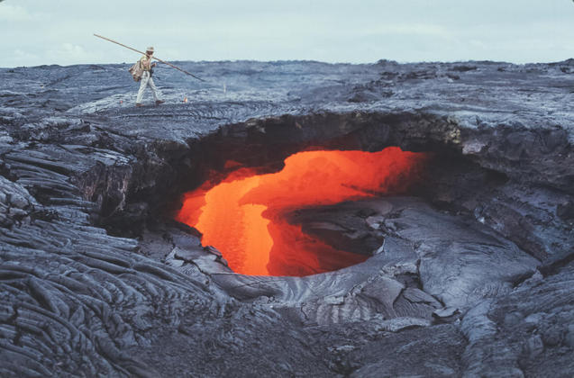 Na época, a erupção se intercalou em 12 fontes de lava, algumas delas vazando ao mesmo tempo