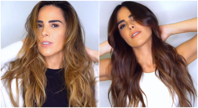 Wanessa Camargo antes e depois da mudança no visual