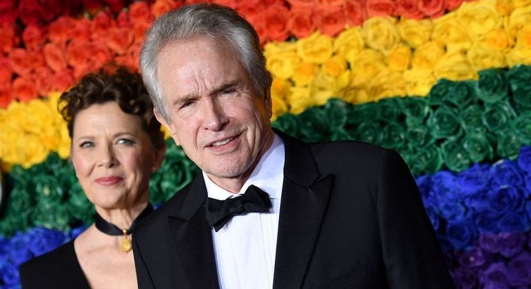 Warren Beatty e sua mulher, Annette Bening