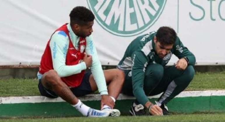 Wesley e Abel Ferreira - Treino Palmeiras